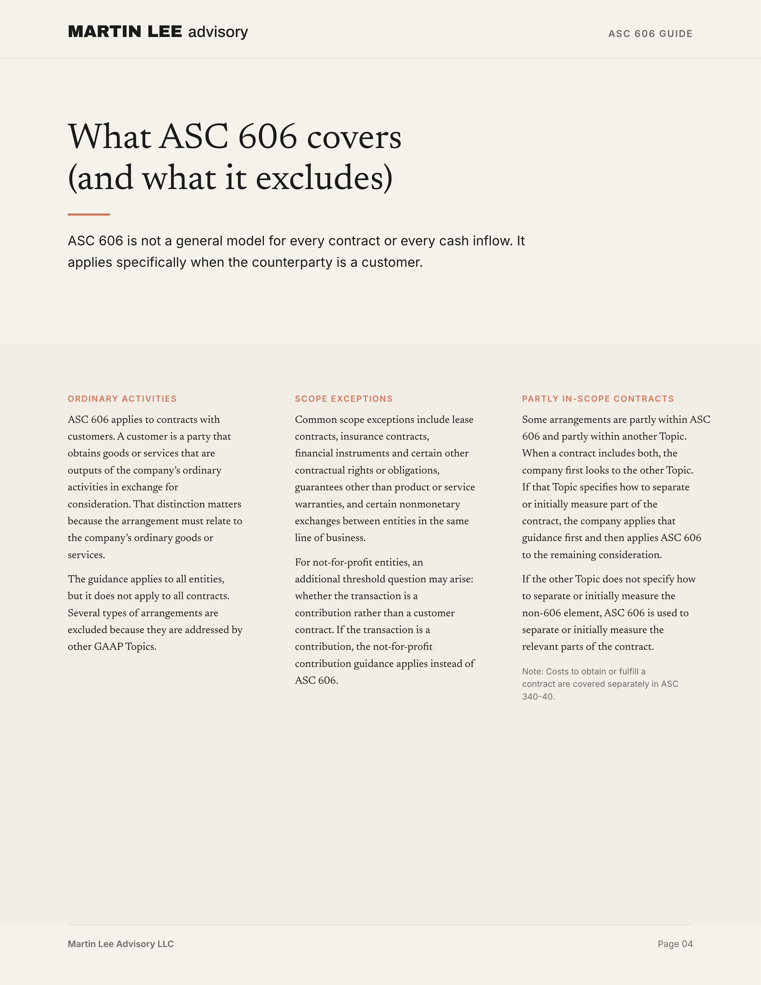 ASC 606 Guide - page 04 scope