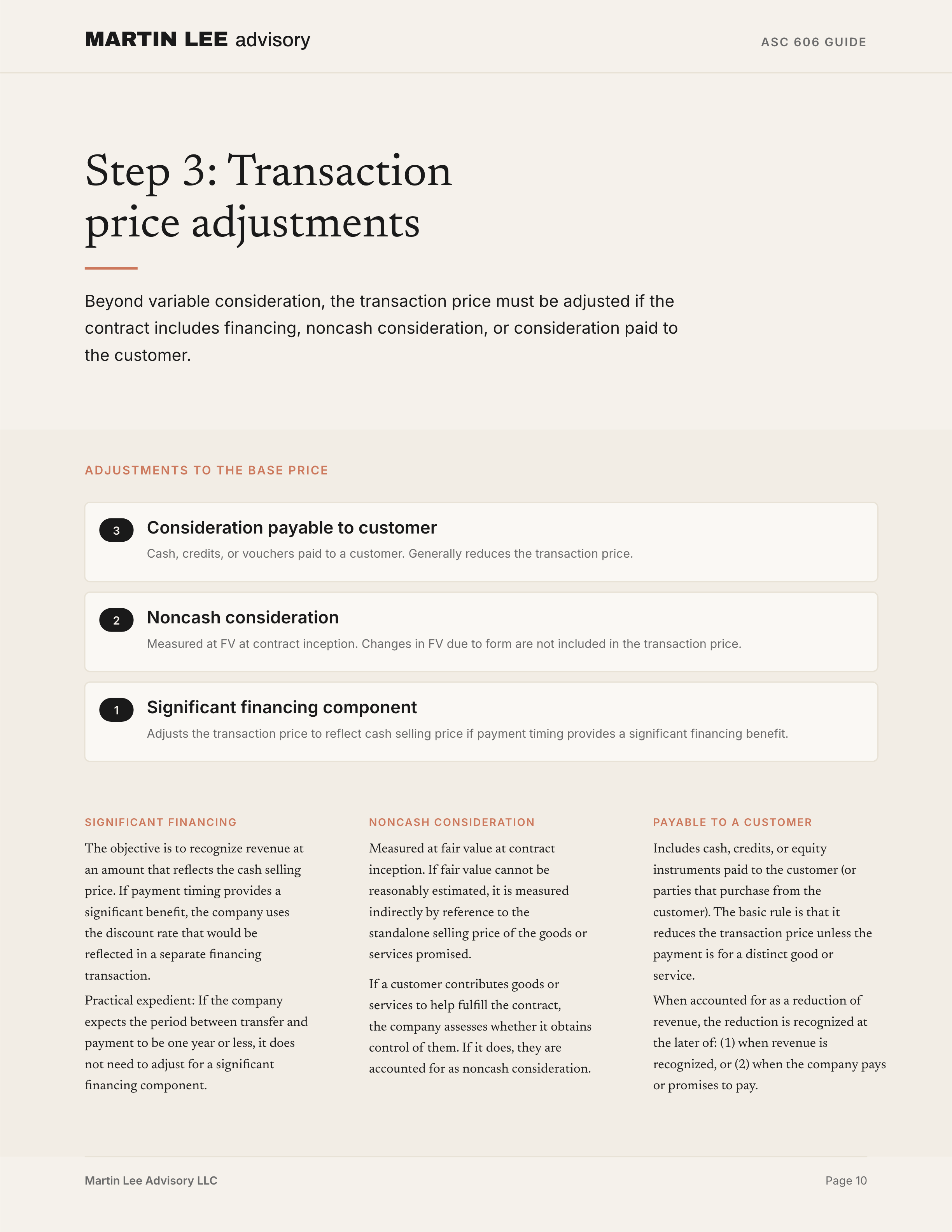 ASC 606 Guide - page 10 step3 adjustments