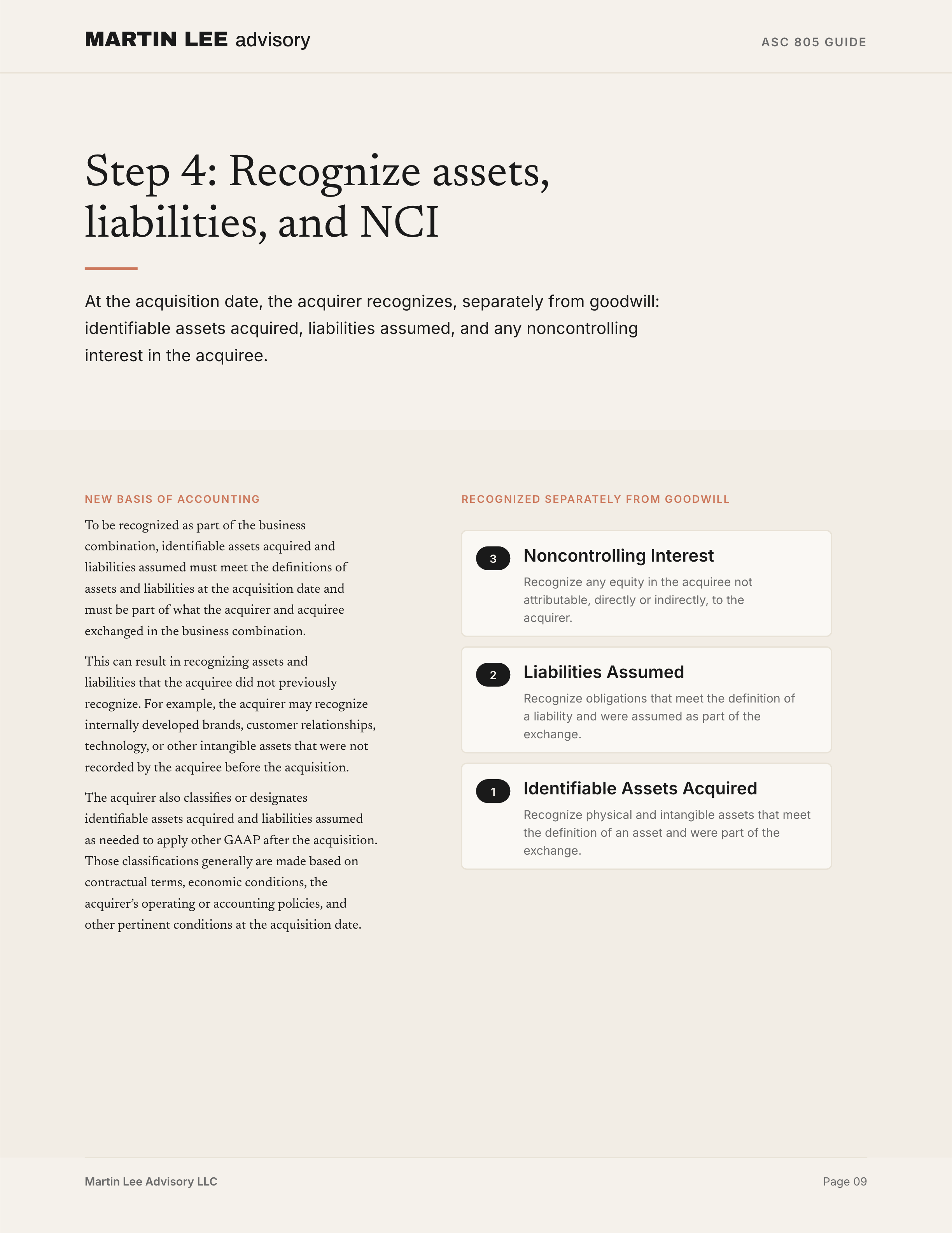 ASC 805 Guide - page 09 recognize