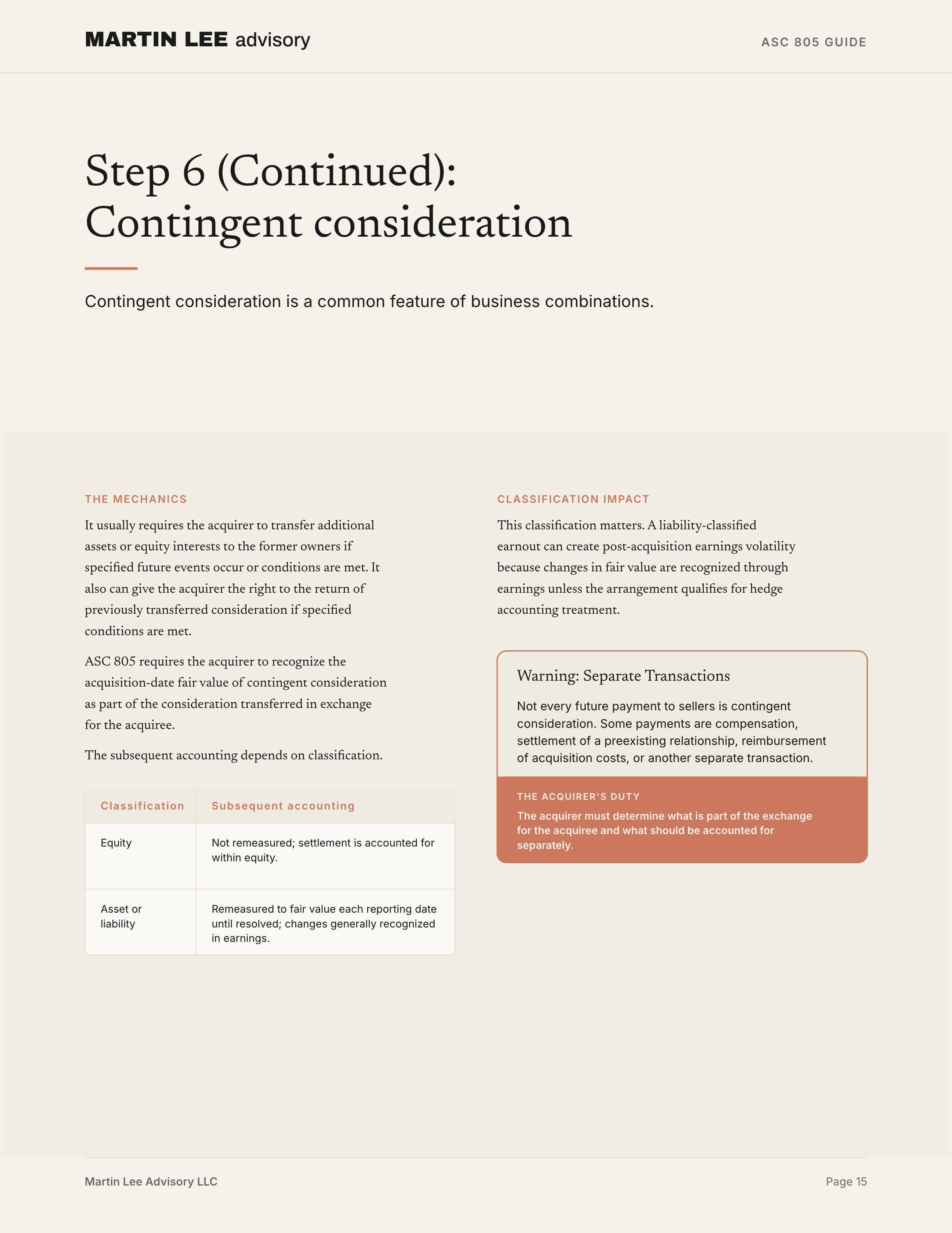 ASC 805 Guide - page 15 contingent