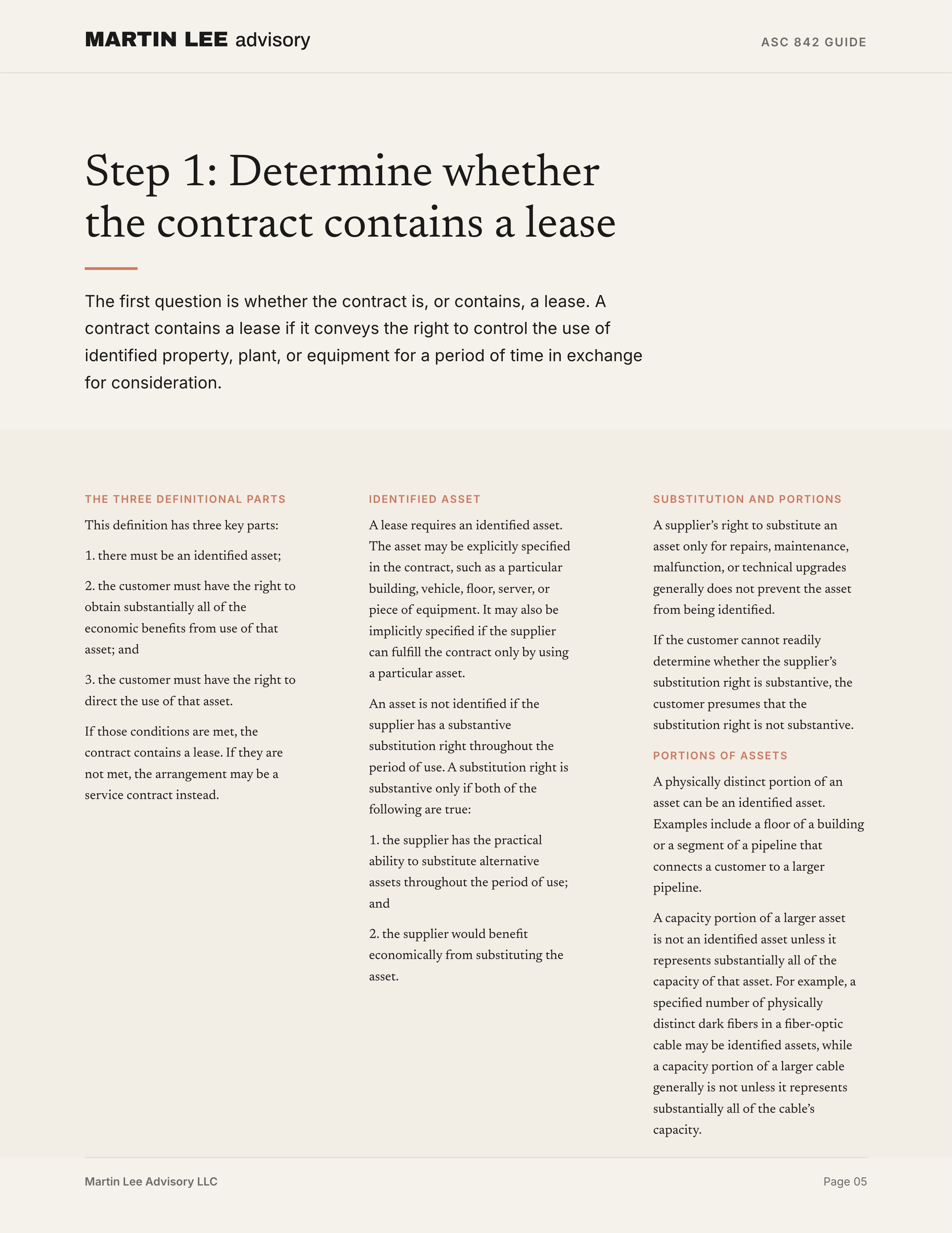 ASC 842 Guide - page 05 identified asset