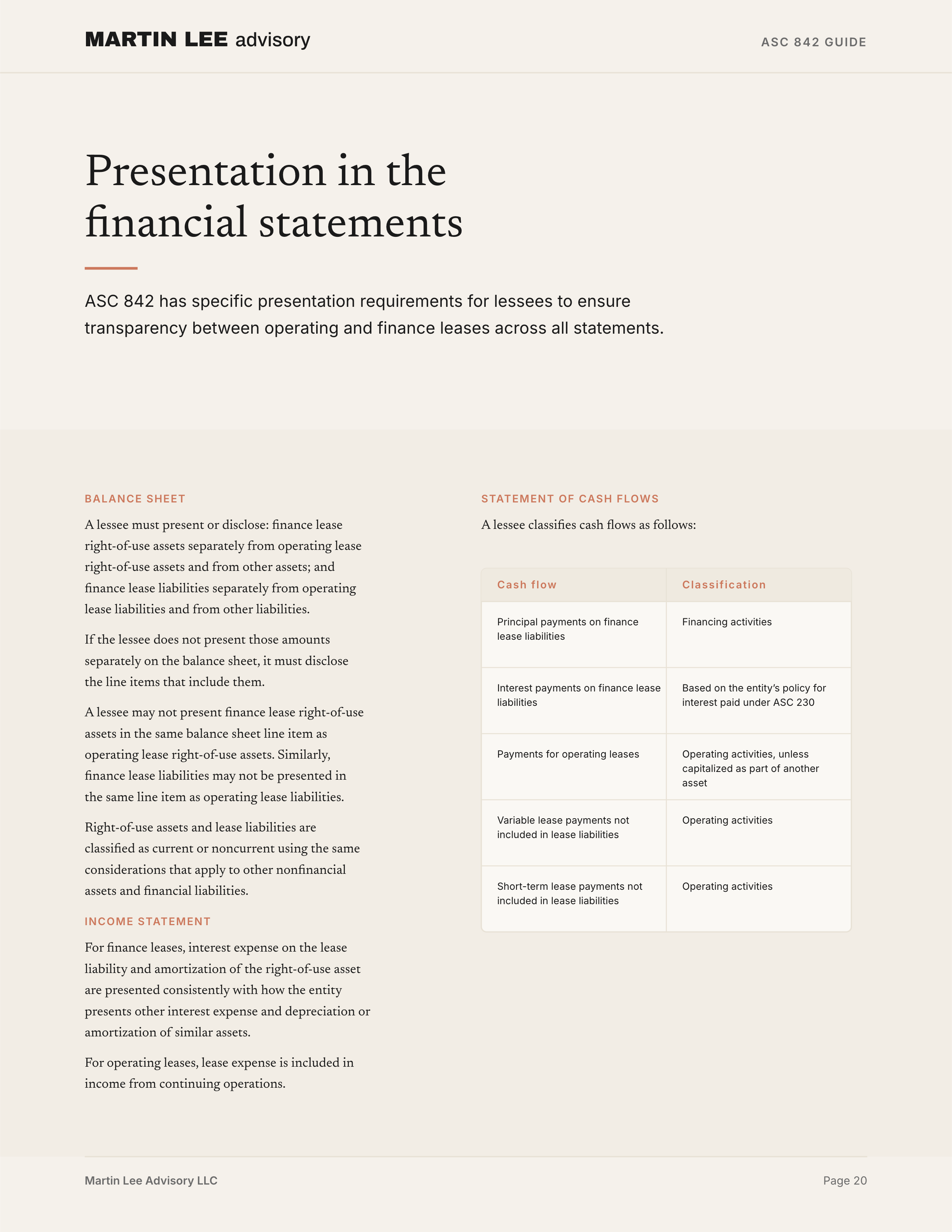 ASC 842 Guide - page 20 presentation