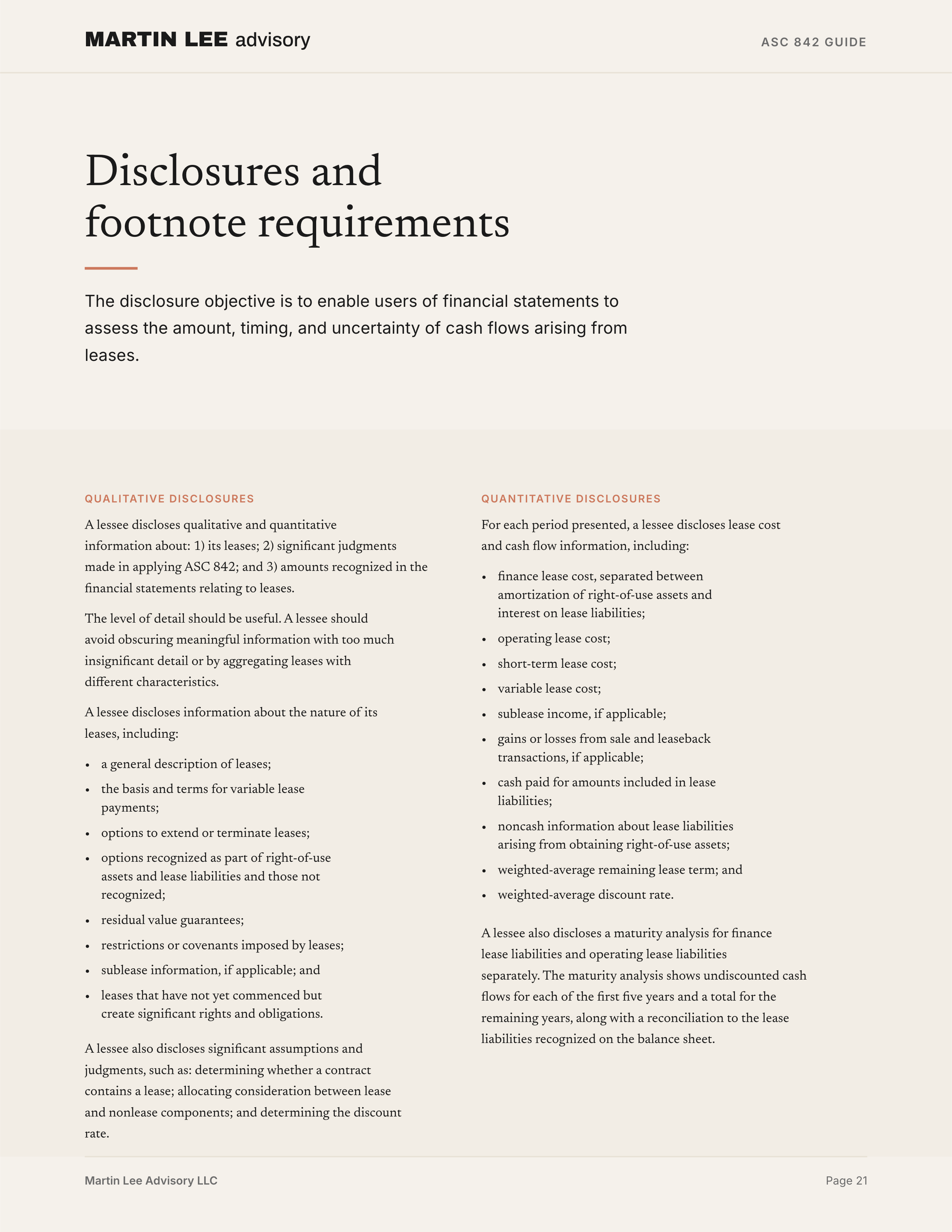 ASC 842 Guide - page 21 disclosure