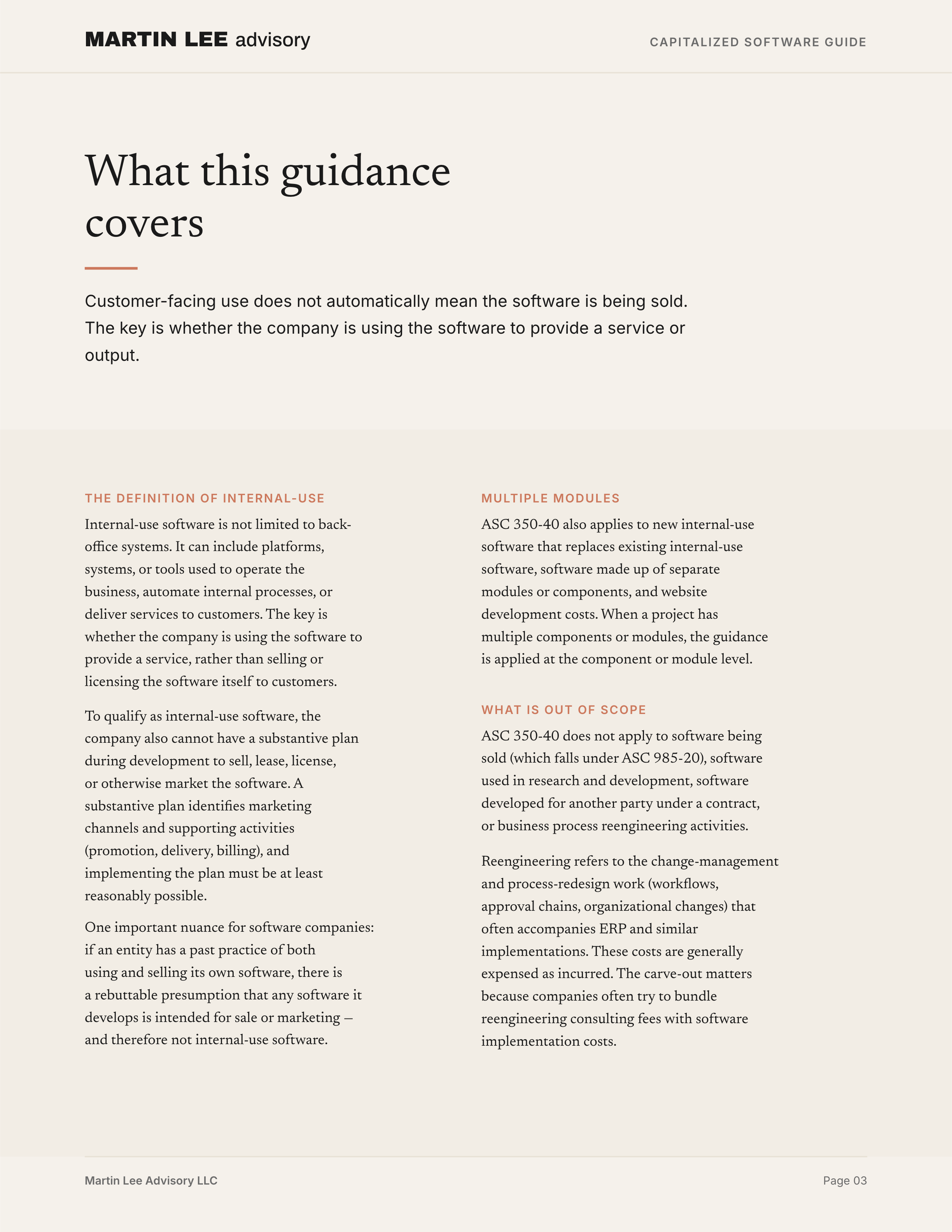 ASC 350-40 Guide - page 03 scope details