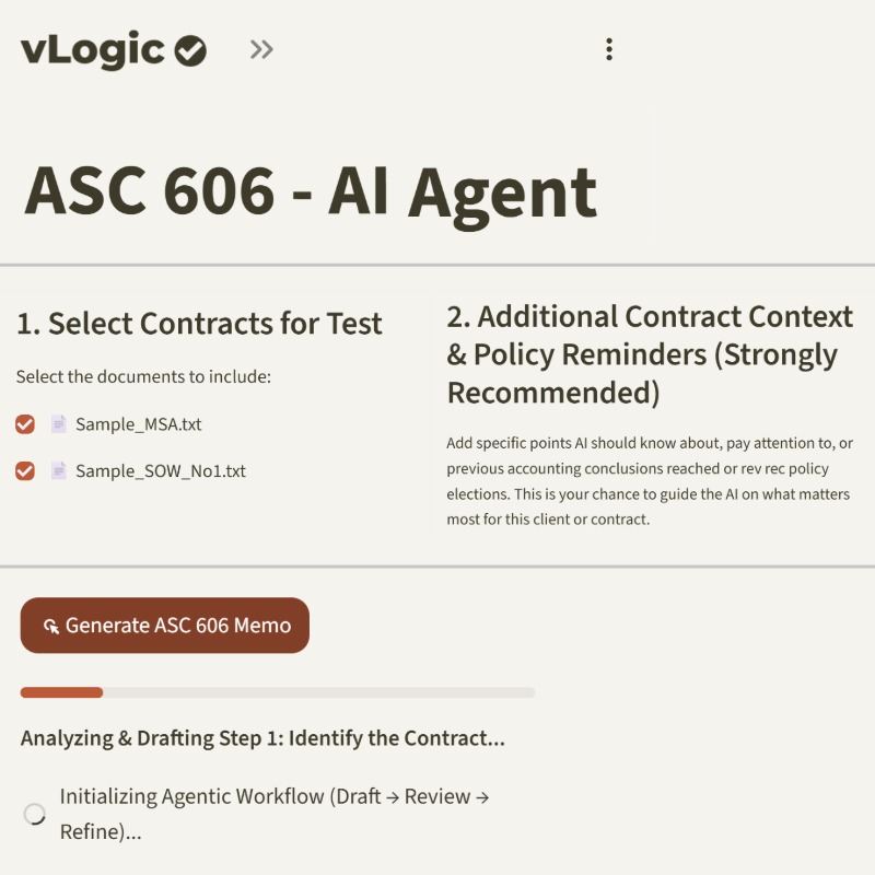 vLogic AI Review for ASC 718